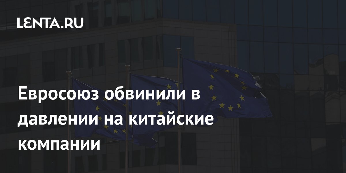 Китай обвинил Евросоюз в давлении на свои компании