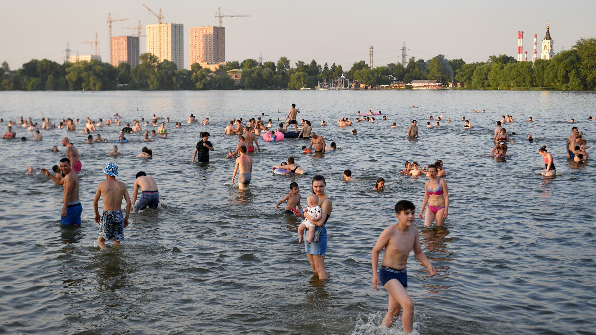Борисовские пруды купание 2021 лето