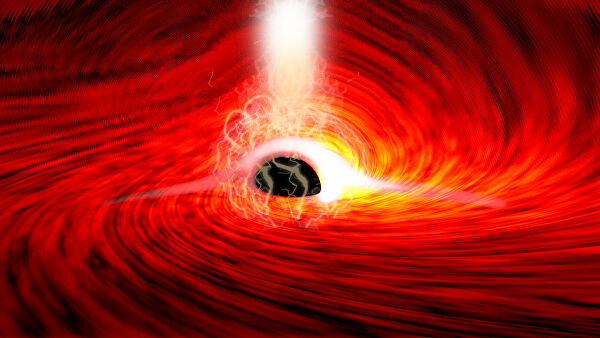 Астрономы впервые увидели свет из-за черной дыры 