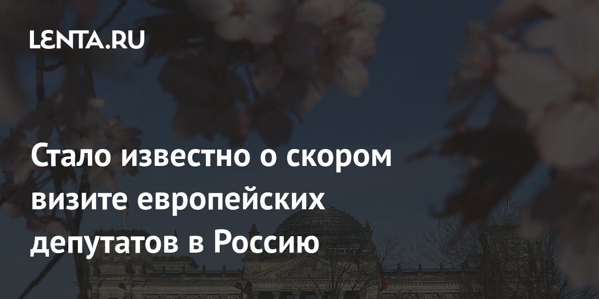 Депутаты бундестага от АдГ намерены посетить Россию для участия в ПМЭФ Депутаты бундестага от АдГ намерены посетить Россию для участия в ПМЭФ