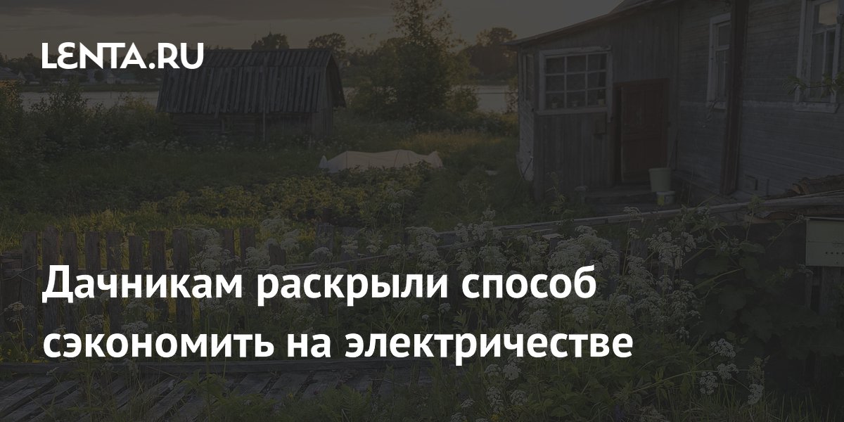 Дачникам назвали способ сэкономить на электричестве до 30%