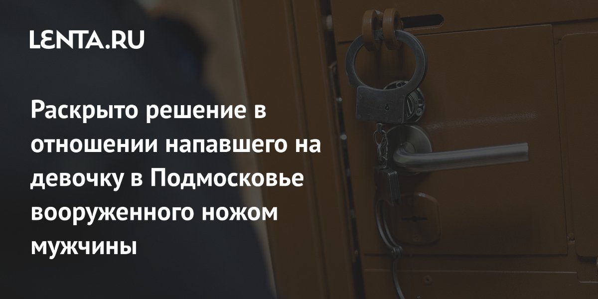 Суд арестовал мужчину, напавшего с ножом на семилетнюю девочку в Подмосковье Суд арестовал мужчину, напавшего с ножом на семилетнюю девочку в Подмосковье