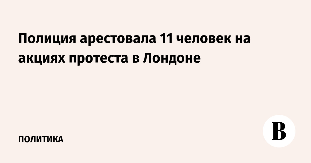 В Лондоне полиция арестовала 11 человек на акциях протеста