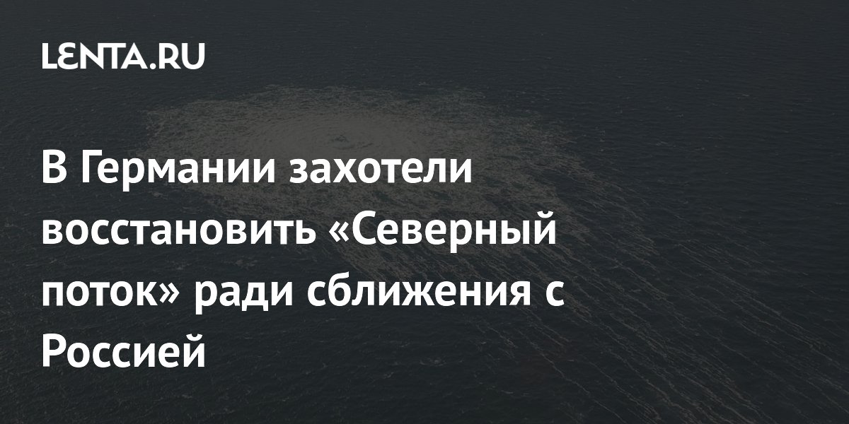 В Германии отделение АдГ предложило восстановить «Северный поток» для сближения с Россией В Германии отделение АдГ предложило восстановить «Северный поток» для сближения с Россией