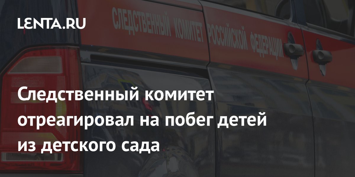 Побег детей из детсада в Подмосковье: СК возбудил дело о халатности