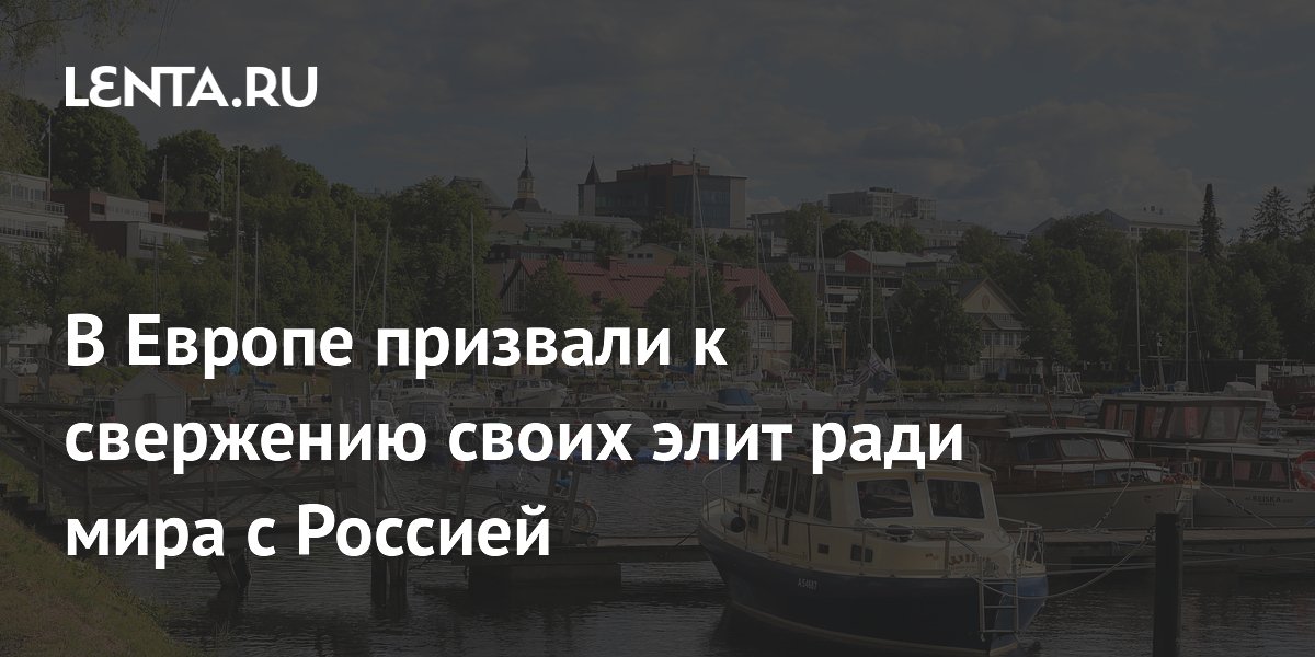 Финский политик призвал европейцев свергнуть элиты ради мира с Россией