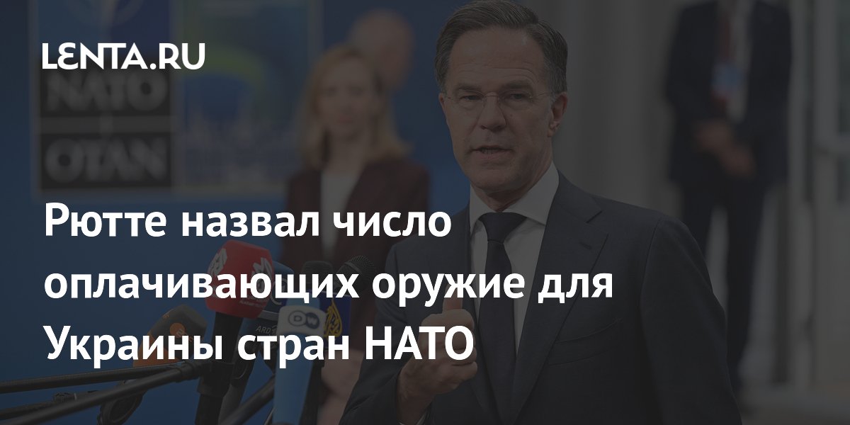 Рютте: шесть стран НАТО несут основное бремя оплаты оружия для Украины