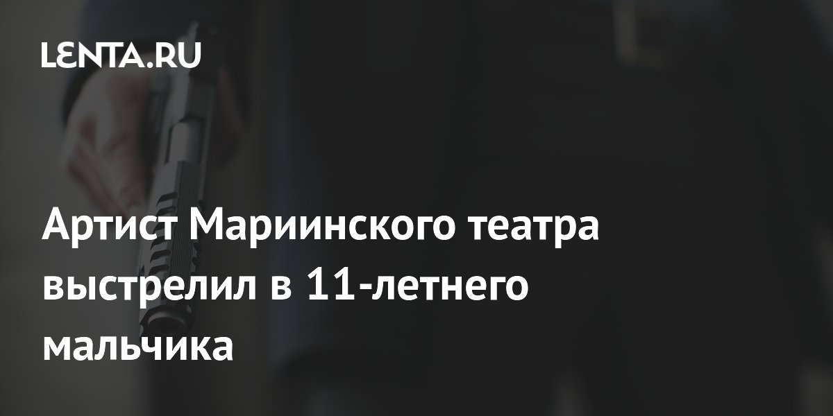 Артист Мариинского театра выстрелил из пневматики в 11-летнего мальчика Артист Мариинского театра выстрелил из пневматики в 11-летнего мальчика
