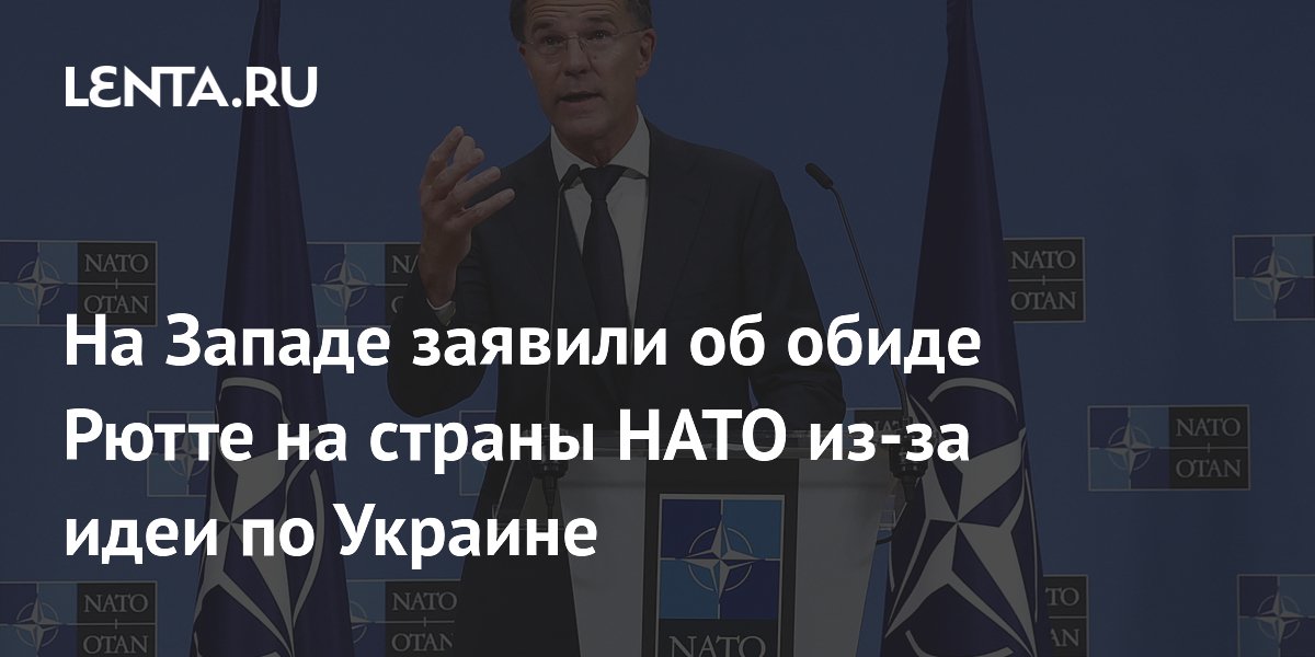Миллер: Рютте обиделся на страны НАТО из-за отказа от идеи по Украине