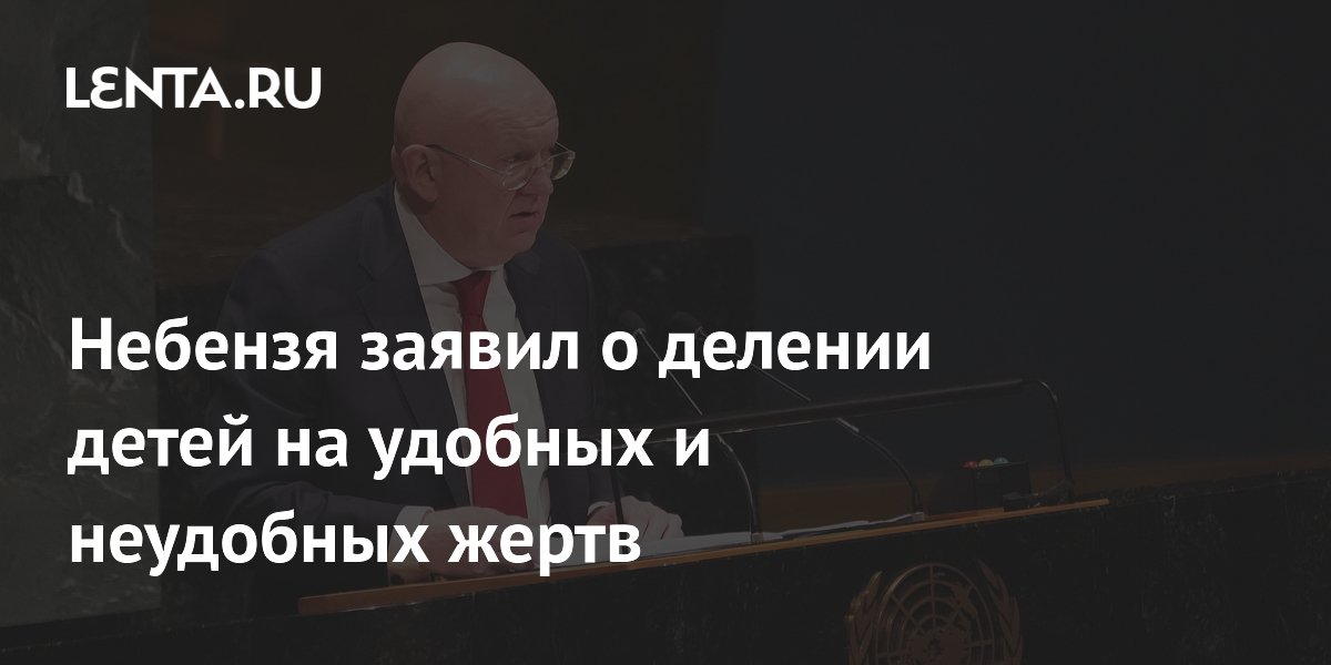 Небензя: Запад делит детей на удобных и неудобных жертв Небензя: Запад делит детей на удобных и неудобных жертв