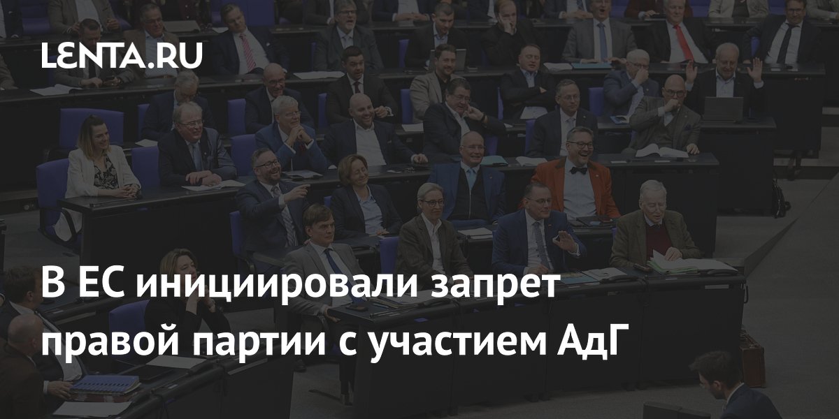 ЕС инициировал процедуру запрета правой партии с АдГ