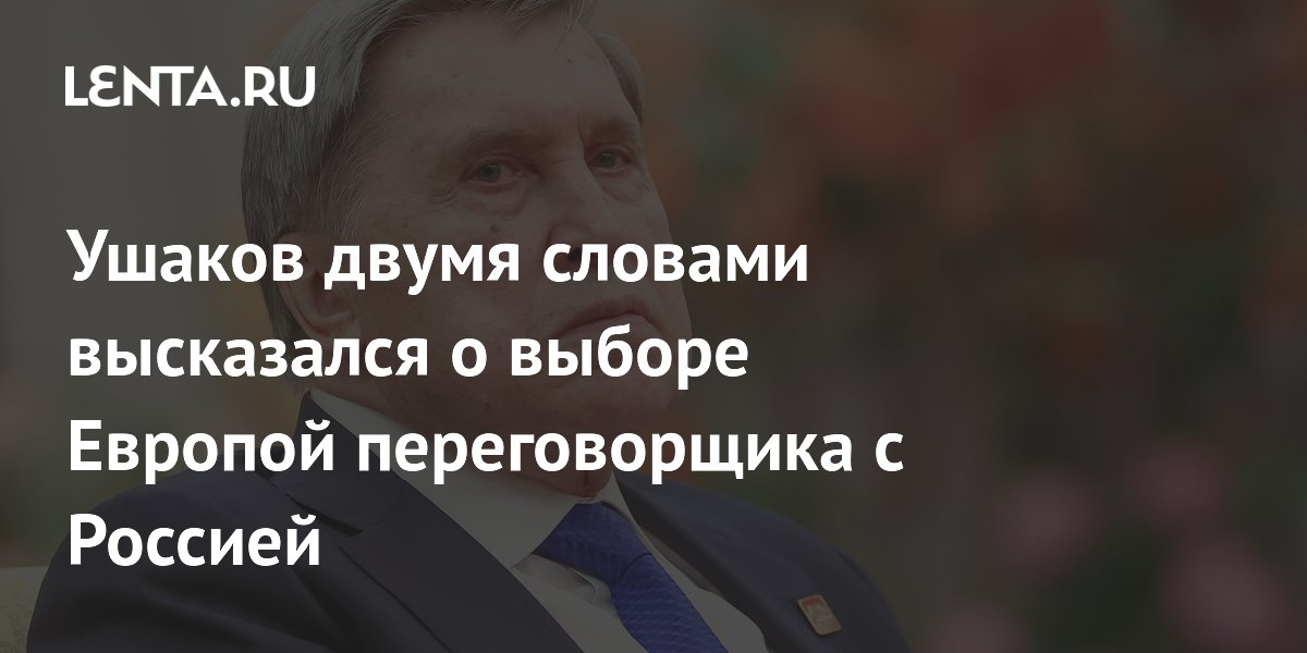 Ушаков двумя словами ответил на обсуждение в ЕС переговорщика с Россией