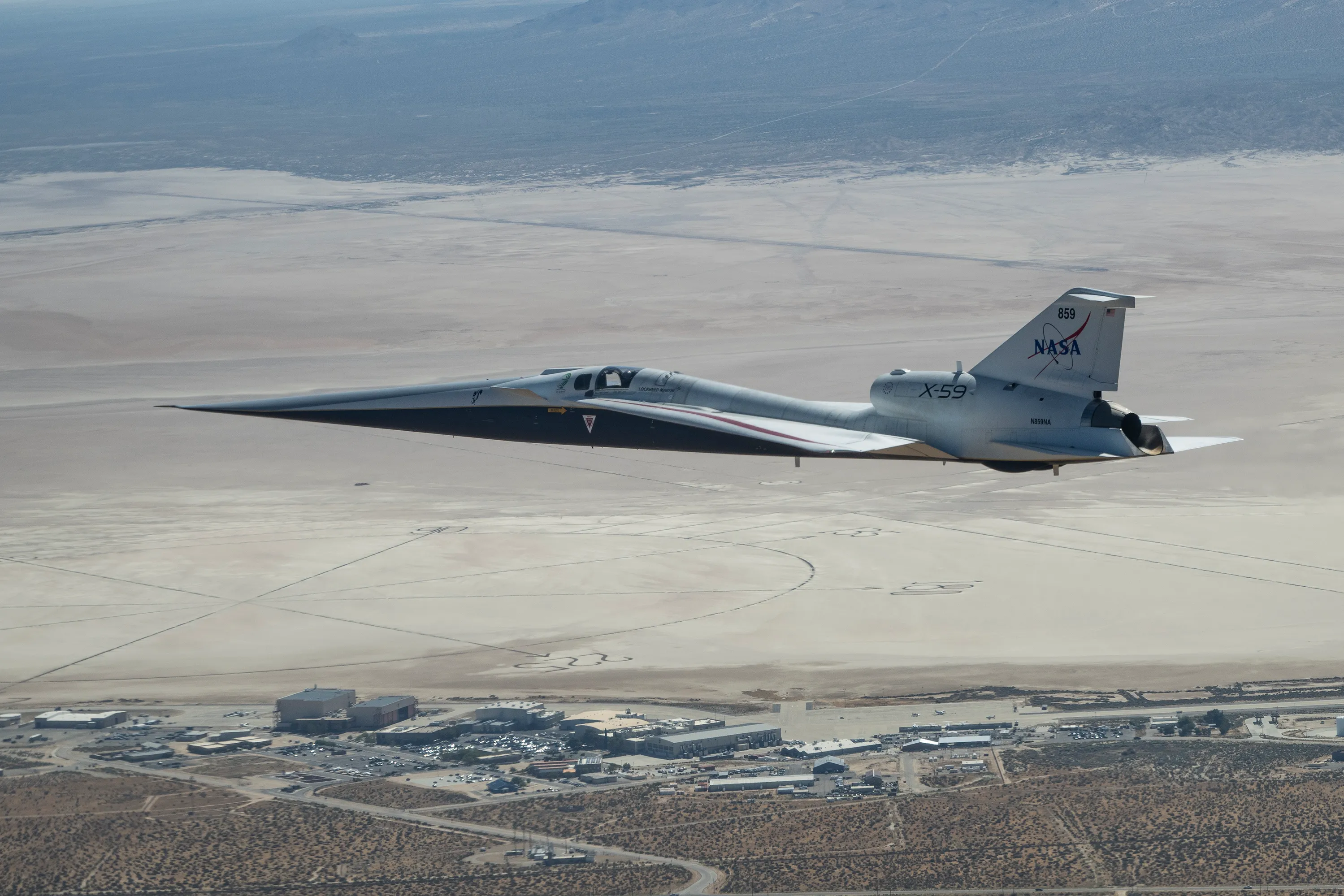 NASA завершила первый этап низкоскоростных испытаний сверхзвукового X-59