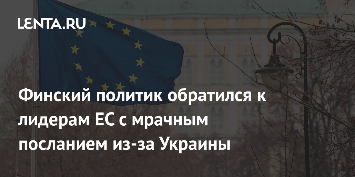 Финский политик: для мира на Украине необходима отставка некоторых лидеров ЕС