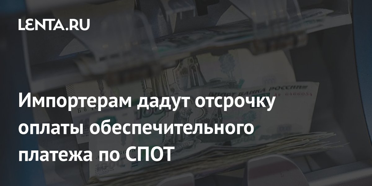 Правительство дало импортерам месяц отсрочки на оплату обеспечительного платежа по СПОТ