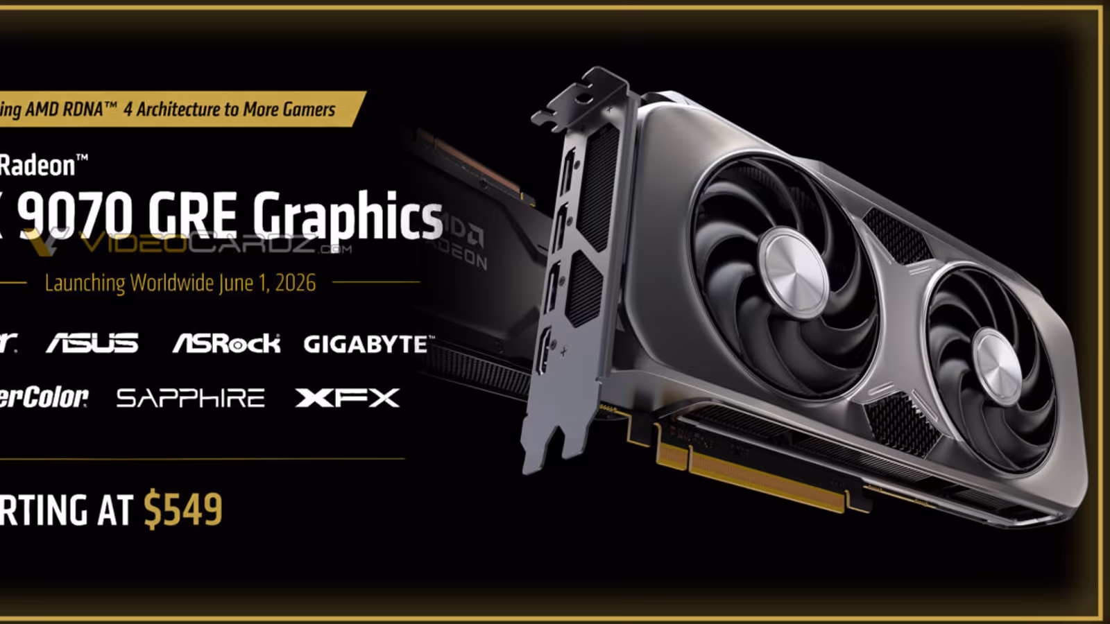 AMD Radeon RX 9070 GRE с 12 ГБ выходит на мировой рынок за 550 долларов