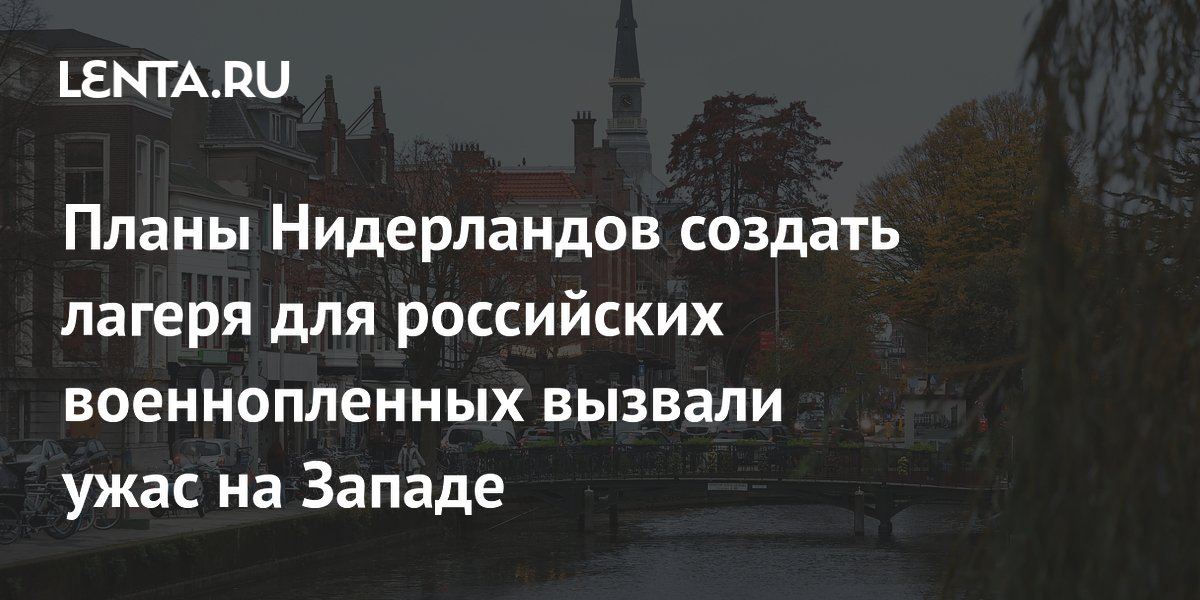 Профессор Дизен осудил планы Нидерландов создать лагерь для российских военнопленных Профессор Дизен осудил планы Нидерландов создать лагерь для российских военнопленных