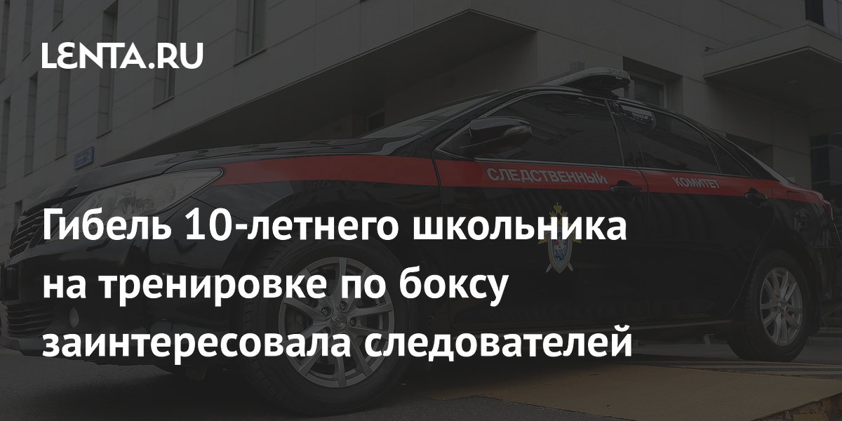 Гибель 10-летнего школьника на тренировке по боксу: следователи возбудили дело Гибель 10-летнего школьника на тренировке по боксу: следователи возбудили дело