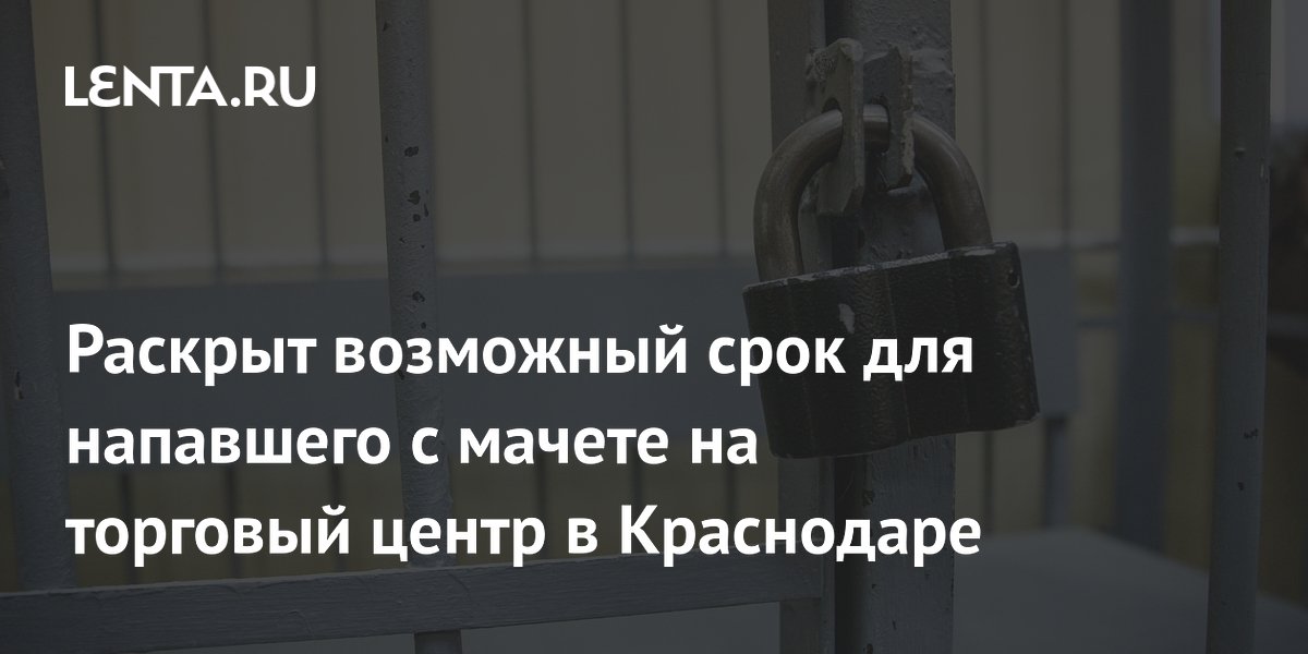 Раскрыт возможный срок для напавшего с мачете на ТЦ в Краснодаре Раскрыт возможный срок для напавшего с мачете на ТЦ в Краснодаре