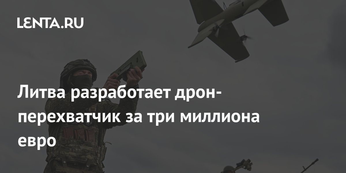 Литва выделила €3 млн на создание дрона-перехватчика для ПВО Литва выделила €3 млн на создание дрона-перехватчика для ПВО