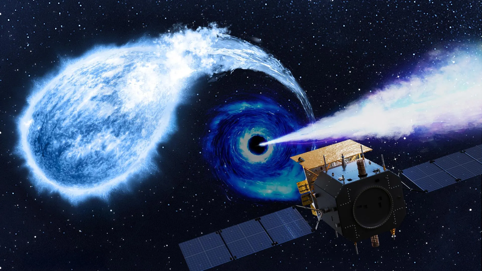 Телескоп Einstein Probe зафиксировал редкое поглощение белого карлика черной дырой