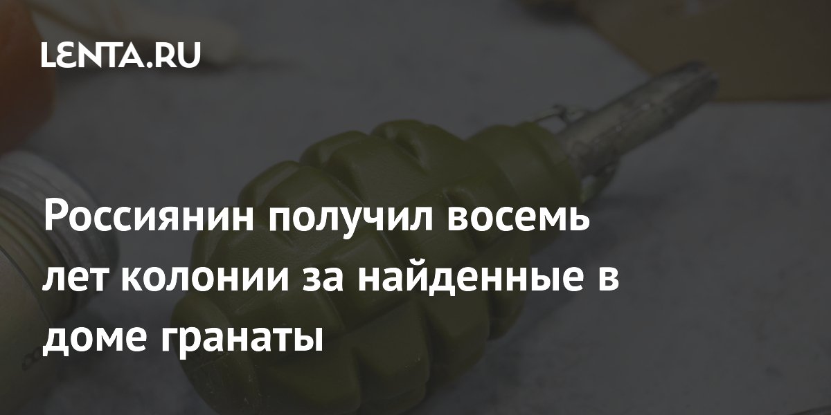 Житель Запорожья получил 8 лет колонии за продажу найденных гранат