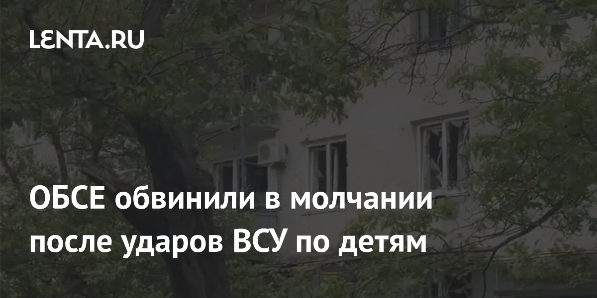 ОБСЕ обвинили в игнорировании ударов ВСУ по детям ОБСЕ обвинили в игнорировании ударов ВСУ по детям