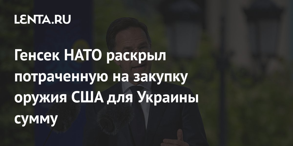 Генсек НАТО: страны альянса потратили $6 млрд на закупку оружия США для Украины