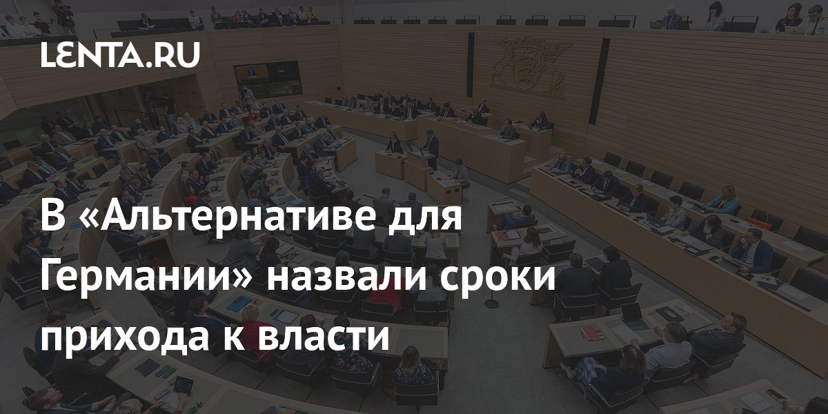 Депутат «АдГ» назвал сроки прихода партии к власти в Восточной Германии