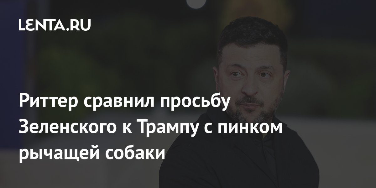 Риттер: Зеленский, прося ракеты у Трампа, пинает рычащую собаку