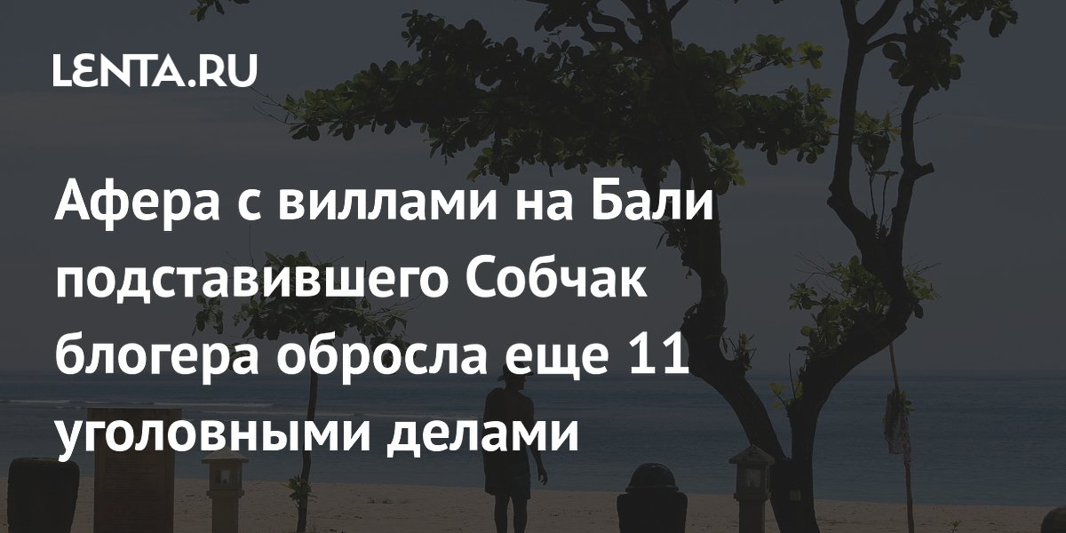 На блогера-застройщика Домогацкого завели еще 11 уголовных дел об афере с виллами на Бали