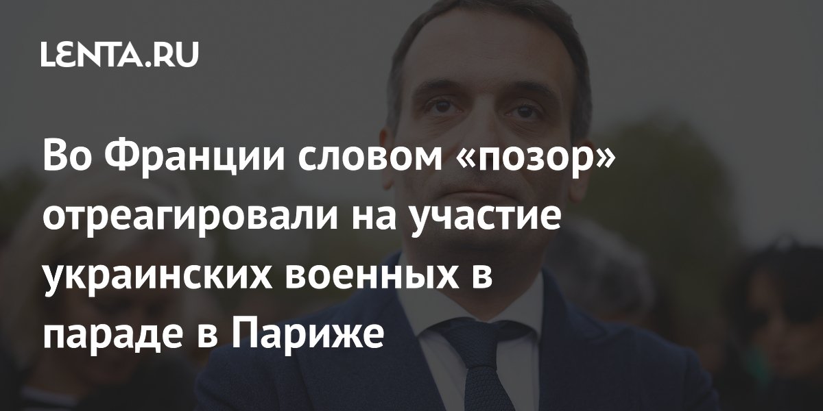 Французский политик назвал позором участие украинских пилотов в параде в Париже
