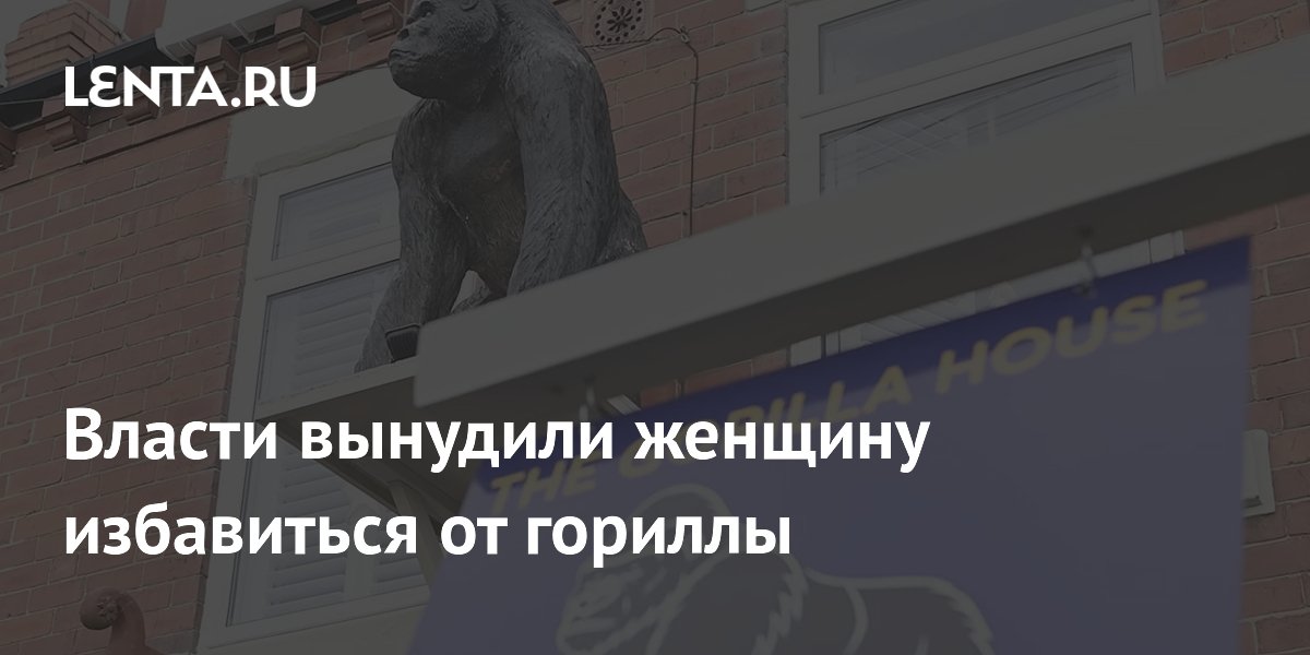 Британский суд обязал женщину убрать статую гориллы с фасада дома