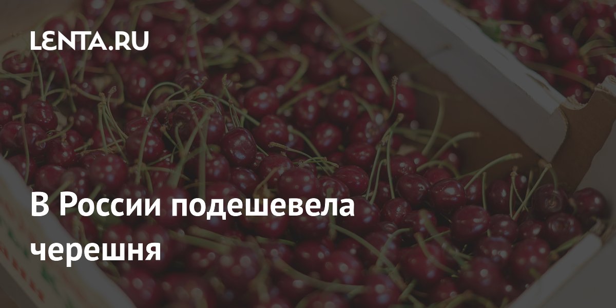 В России черешня подешевела на четверть за две недели