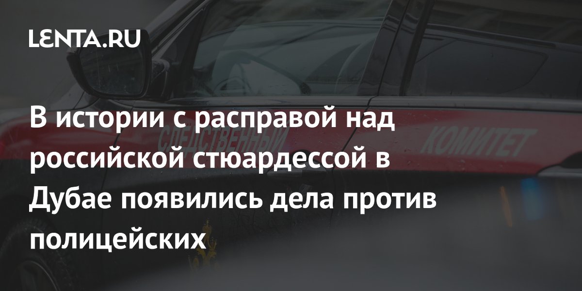 В Петербурге возбуждены дела о халатности полицейских по делу об убийстве стюардессы в Дубае