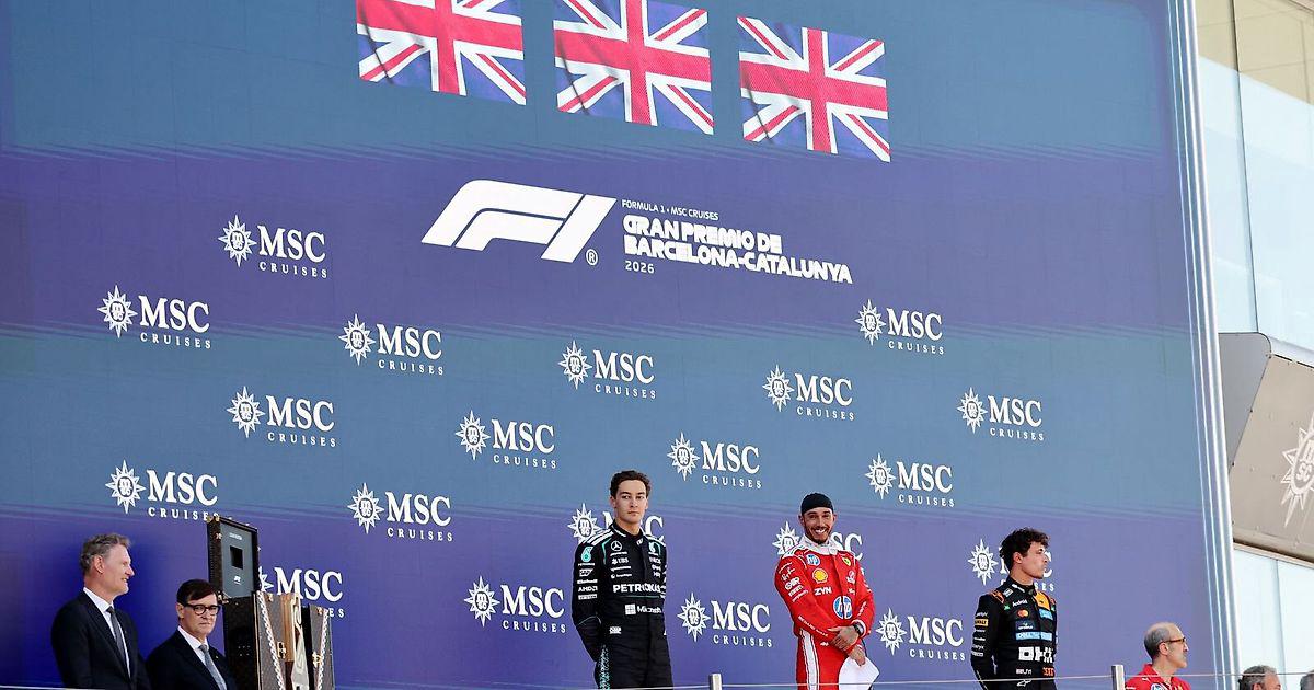 Британский подиум в F1: Хэмилтон, Расселл и Норрис сделали историю в Барселоне Британский подиум в F1: Хэмилтон, Расселл и Норрис сделали историю в Барселоне