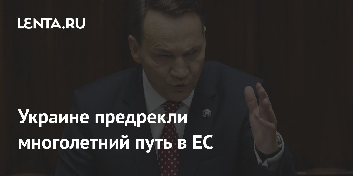 Сикорский: Украине потребуются годы для вступления в ЕС