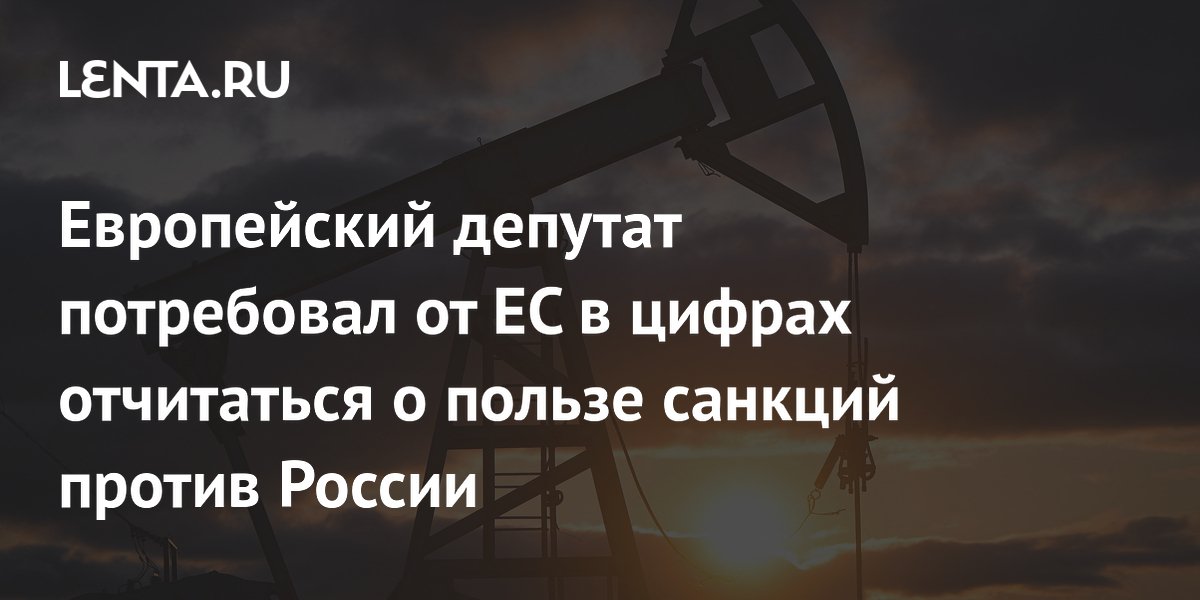 Европейский депутат потребовал от ЕС цифровых доказательств пользы санкций против России