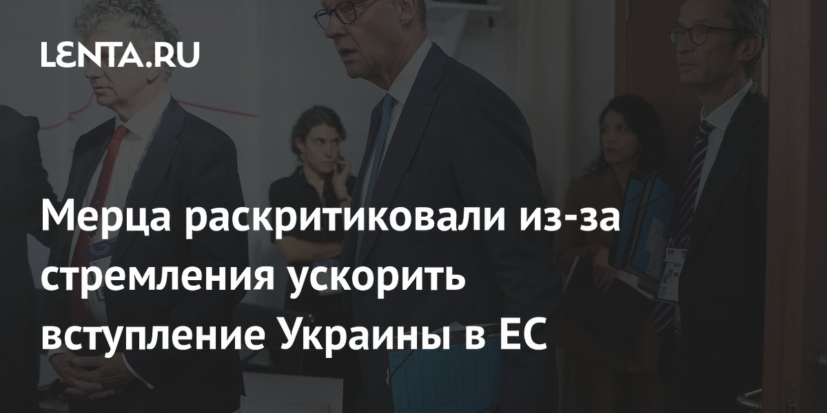 Мерца обвинили в ущемлении интересов Германии ради вступления Украины в ЕС