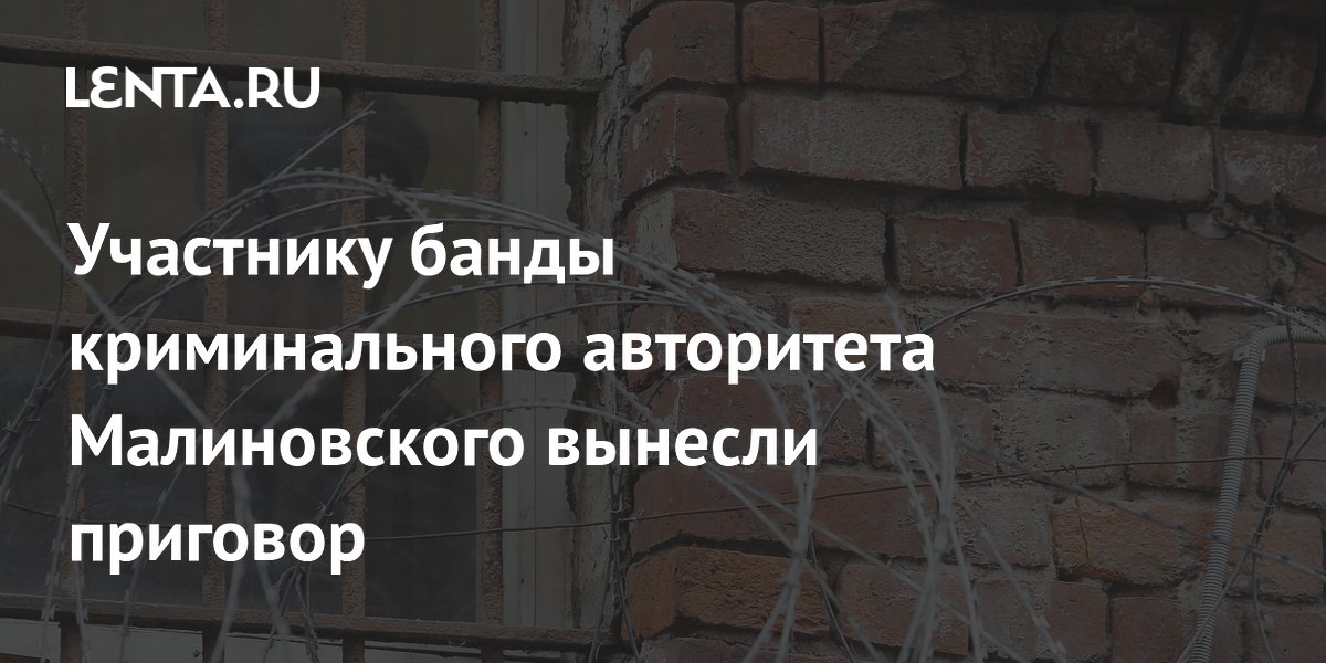 Участник банды Малиновского приговорен к 14 годам за хищение оружия