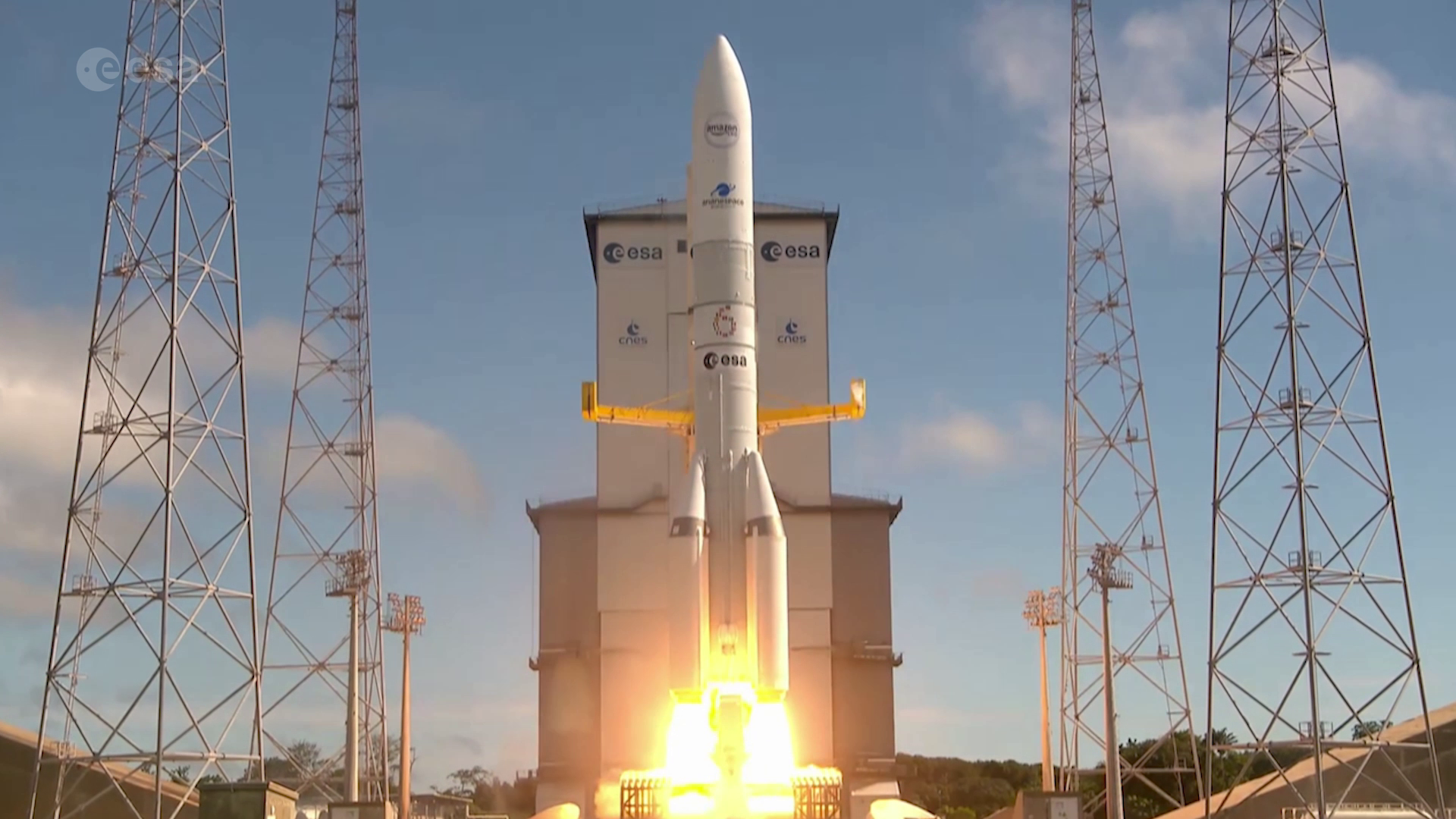 Ariane 6 с новыми ускорителями P160C вывела 36 спутников Amazon на орбиту