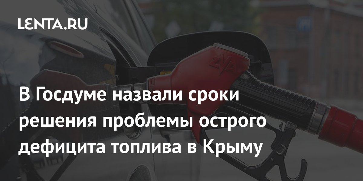 Депутат Госдумы: дефицит топлива в Крыму устранят за две недели