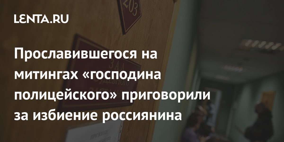 Бывший замначальника полиции Петербурга получил условный срок за избиение покупателя
