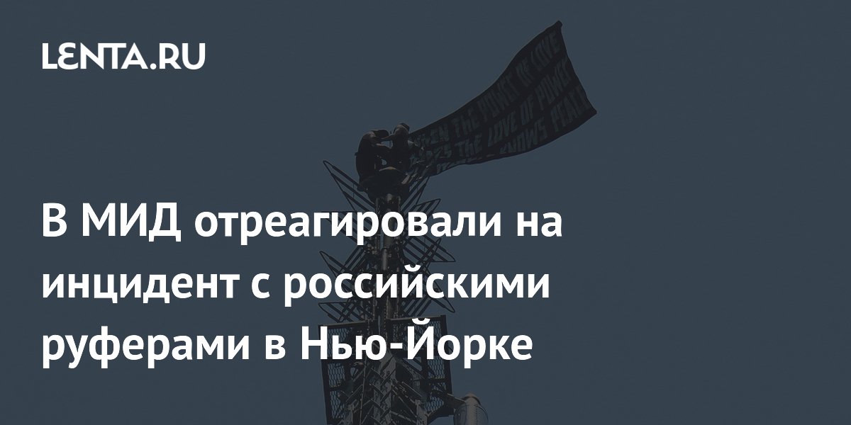 МИД России назвал инцидент с руферами в Нью-Йорке бытовым случаем МИД России назвал инцидент с руферами в Нью-Йорке бытовым случаем