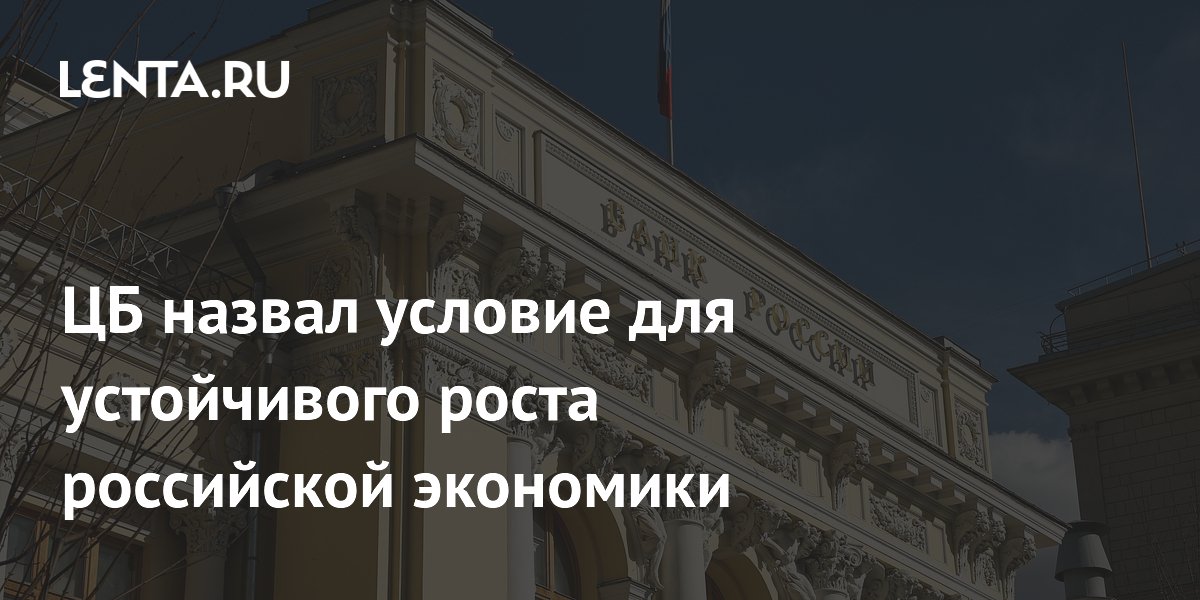 ЦБ: для устойчивого роста экономики России необходимо повышать производительность труда