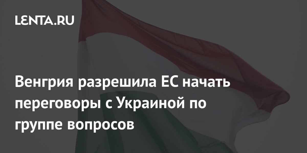 Венгрия одобрила следующий этап переговоров о вступлении Украины в ЕС