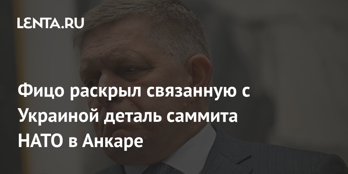 Фицо: декларация саммита НАТО в Анкаре не обяжет страны помогать Украине финансово