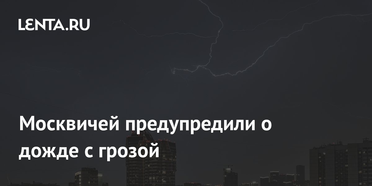 Гидрометцентр предупредил москвичей о дожде с грозой и порывах ветра 6 июля