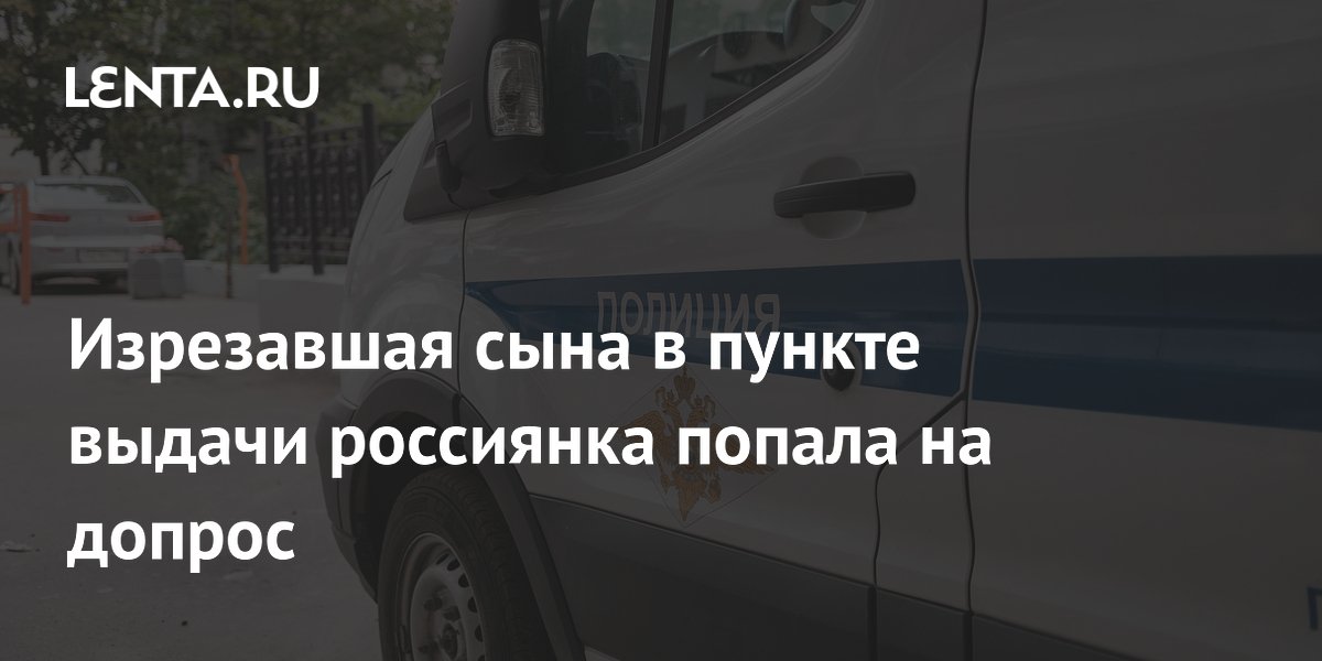 Мать, ударившая сына ножом в пункте выдачи заказов, задержана в Петербурге