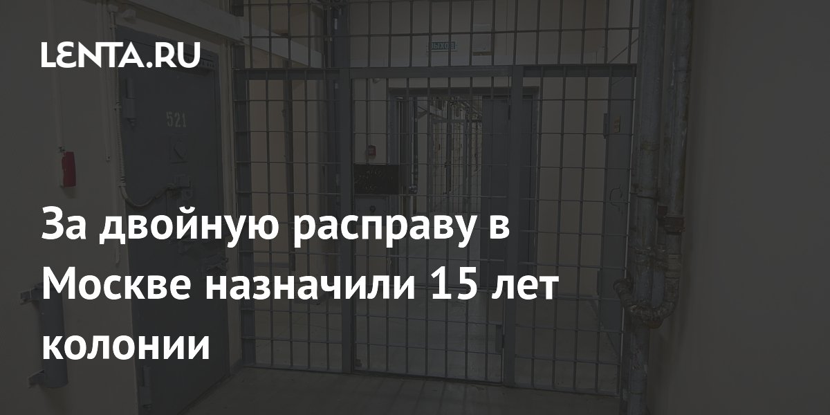 Суд в Москве приговорил мужчину к 15 годам колонии за двойное убийство
